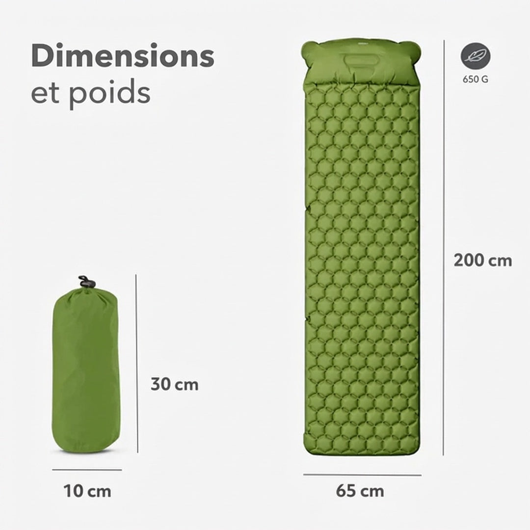 Matelas gonflable Randotec- Auto-gonflant avec pompe intégrée