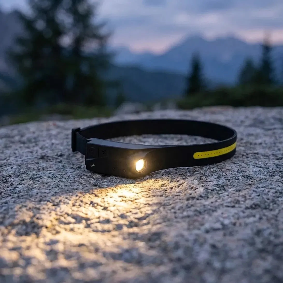 RandoTec – Lampe Frontale LED Rechargeable pour Randonnée et Camping – Légère et Étanche